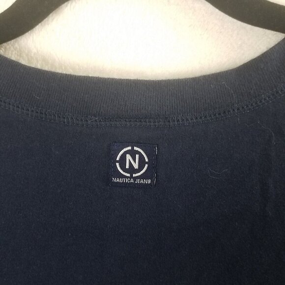 Nautica‎ nwt navy men's xxl/ttg 100% cotton embroidered crew neck long sleeve - Picture 8 of 11